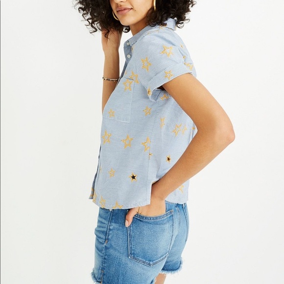 Madewell Embroidered Star Striped Shirt - Picture 4 of 8